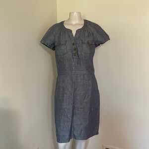 Boden Charcoal Buttoned Mini Dress